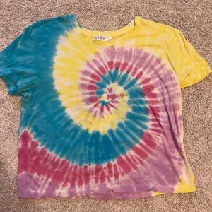 Francesca’s Tie Dye Cropped Shirt